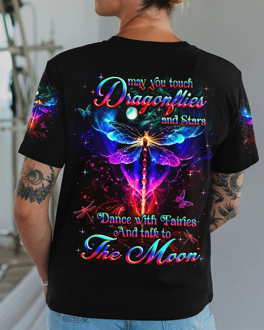 MAY YOU TOUCH DRAGONFLIES AND STARS ALL OVER PRINT - YHHN1909254