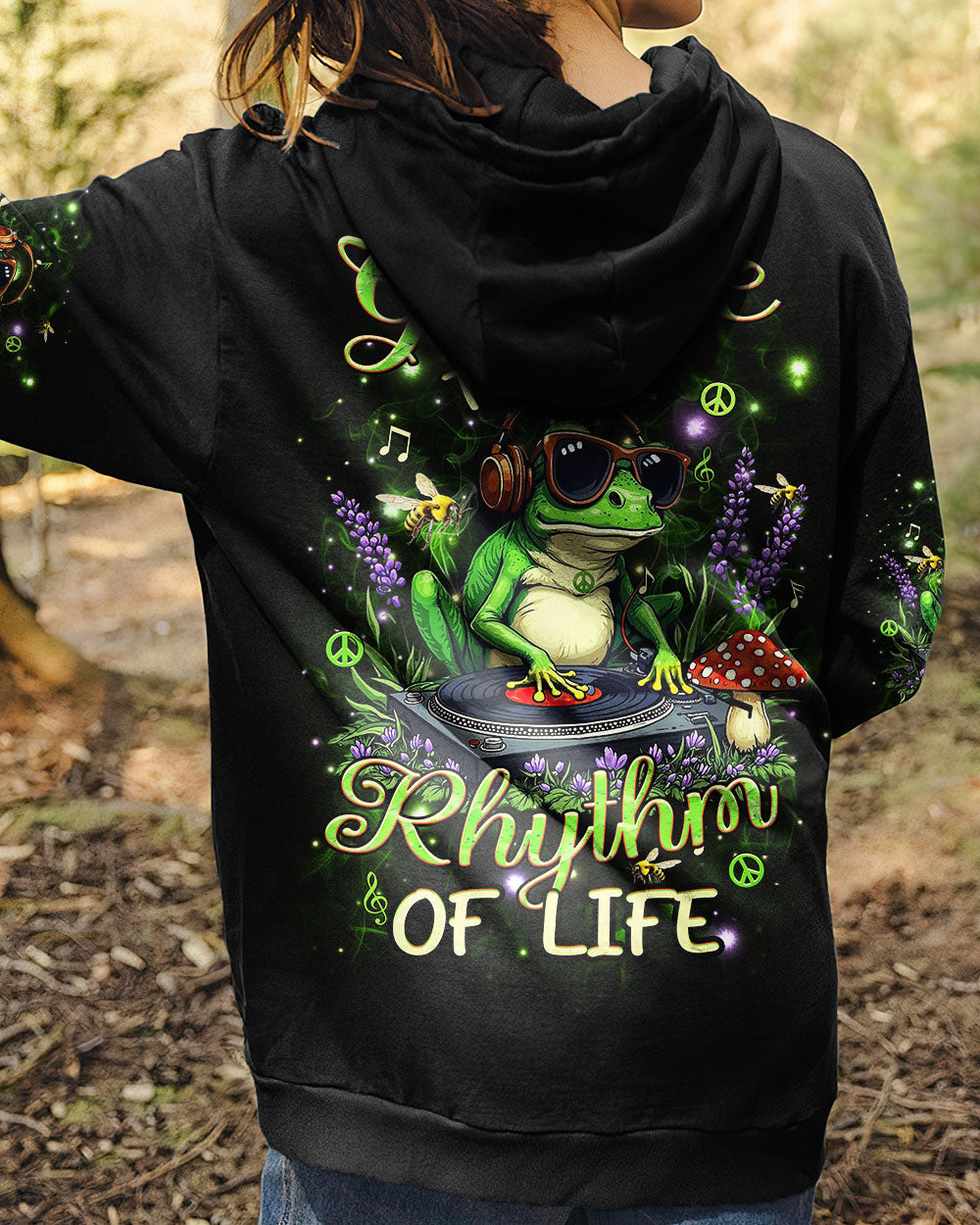 GROOVE TO THE RHYTHM OF LIFE FROG ALL OVER PRINT - YHHN2002254