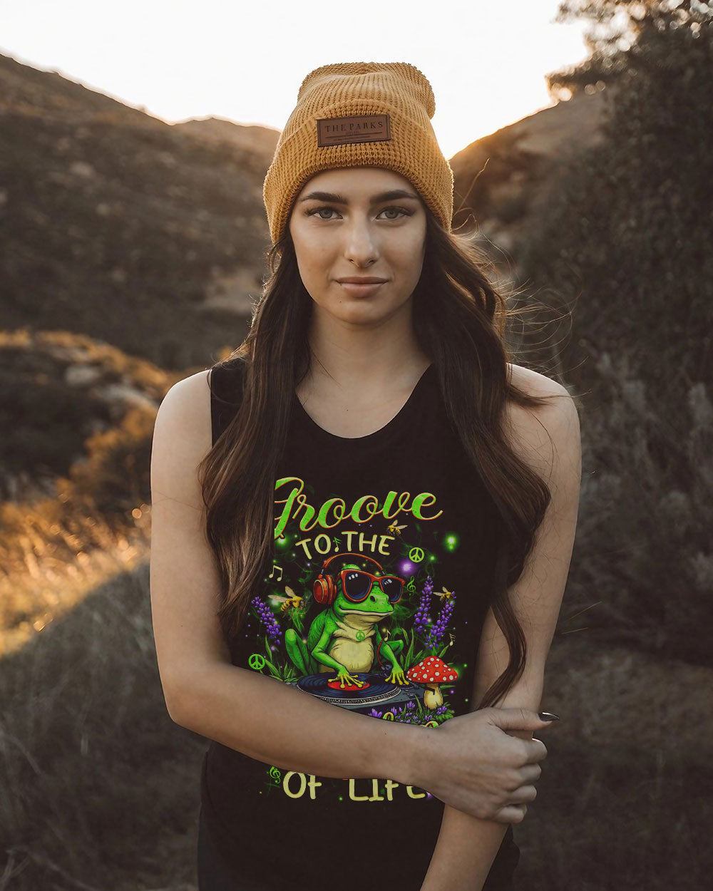 GROOVE TO THE RHYTHM OF LIFE FROG ALL OVER PRINT - YHHN2002254
