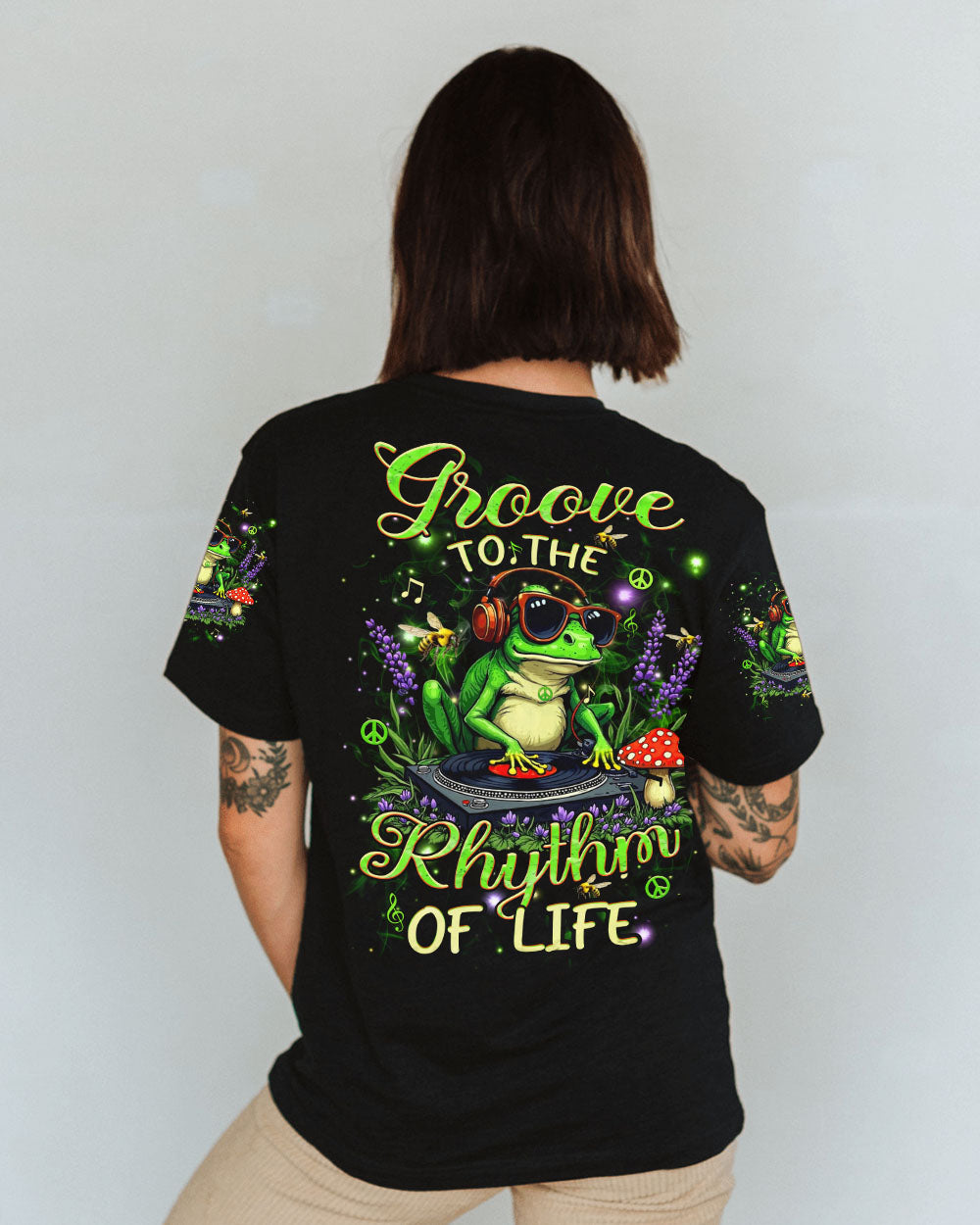 GROOVE TO THE RHYTHM OF LIFE FROG ALL OVER PRINT - YHHN2002254