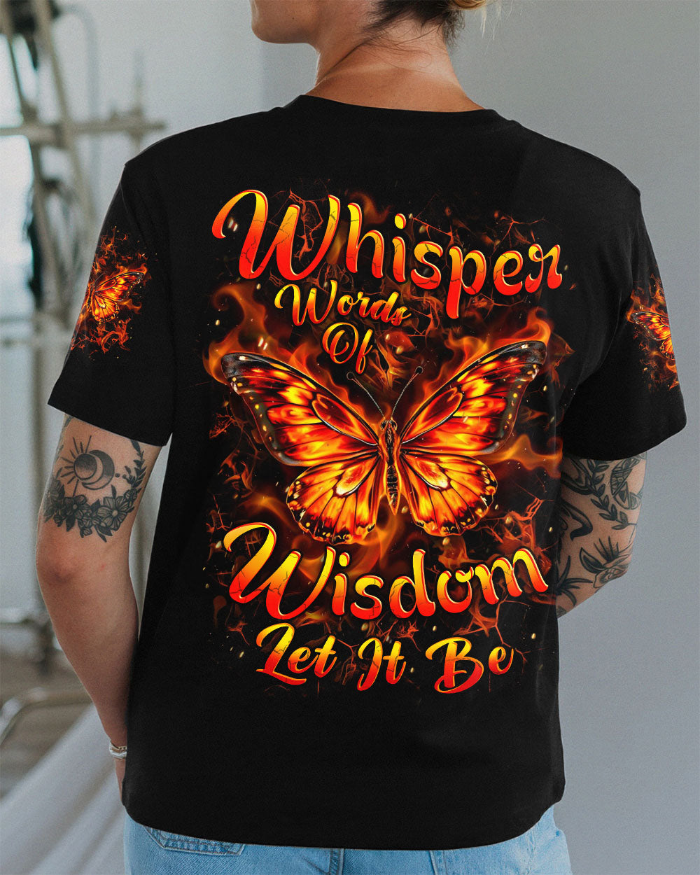 WHISPER WORDS OF WISDOM LET IT BE BUTTERFLY ALL OVER PRINT - YHHN2108253