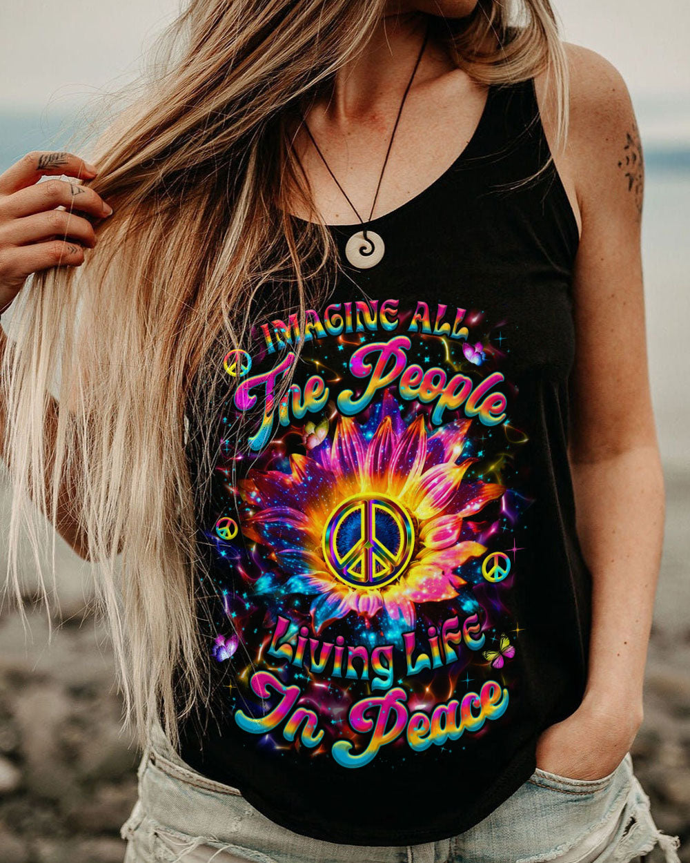 IMAGINE ALL THE PEOPLE LIVING LIFE IN PEACE ALL OVER PRINT - YHHN2110253