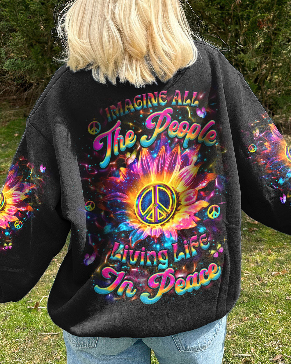 IMAGINE ALL THE PEOPLE LIVING LIFE IN PEACE ALL OVER PRINT - YHHN2110253