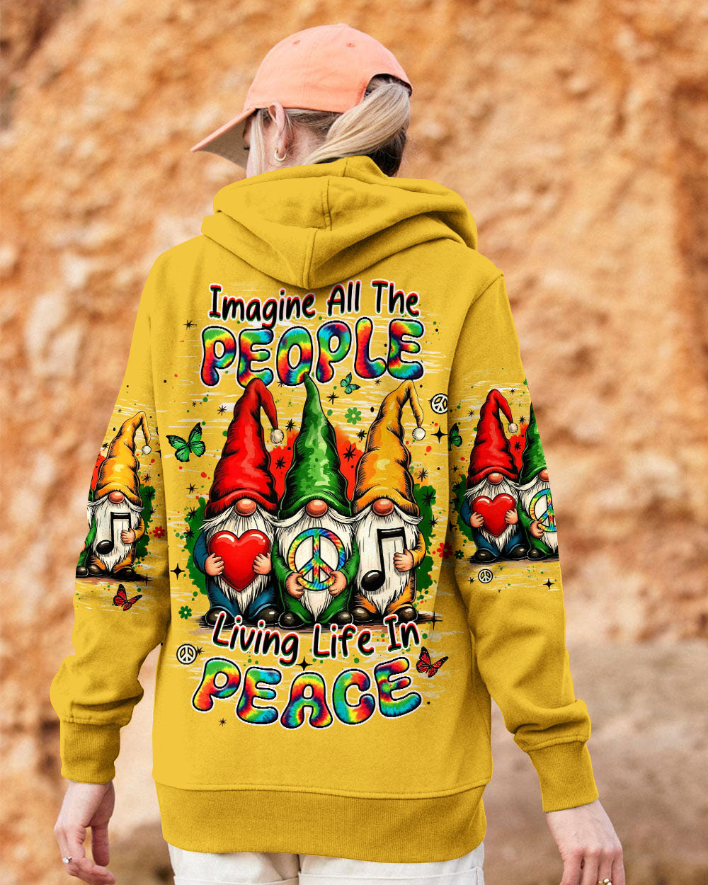 IMAGINE ALL THE PEOPLE LIVING LIFE IN PEACE GNOMES ALL OVER PRINT - YHHN2111253