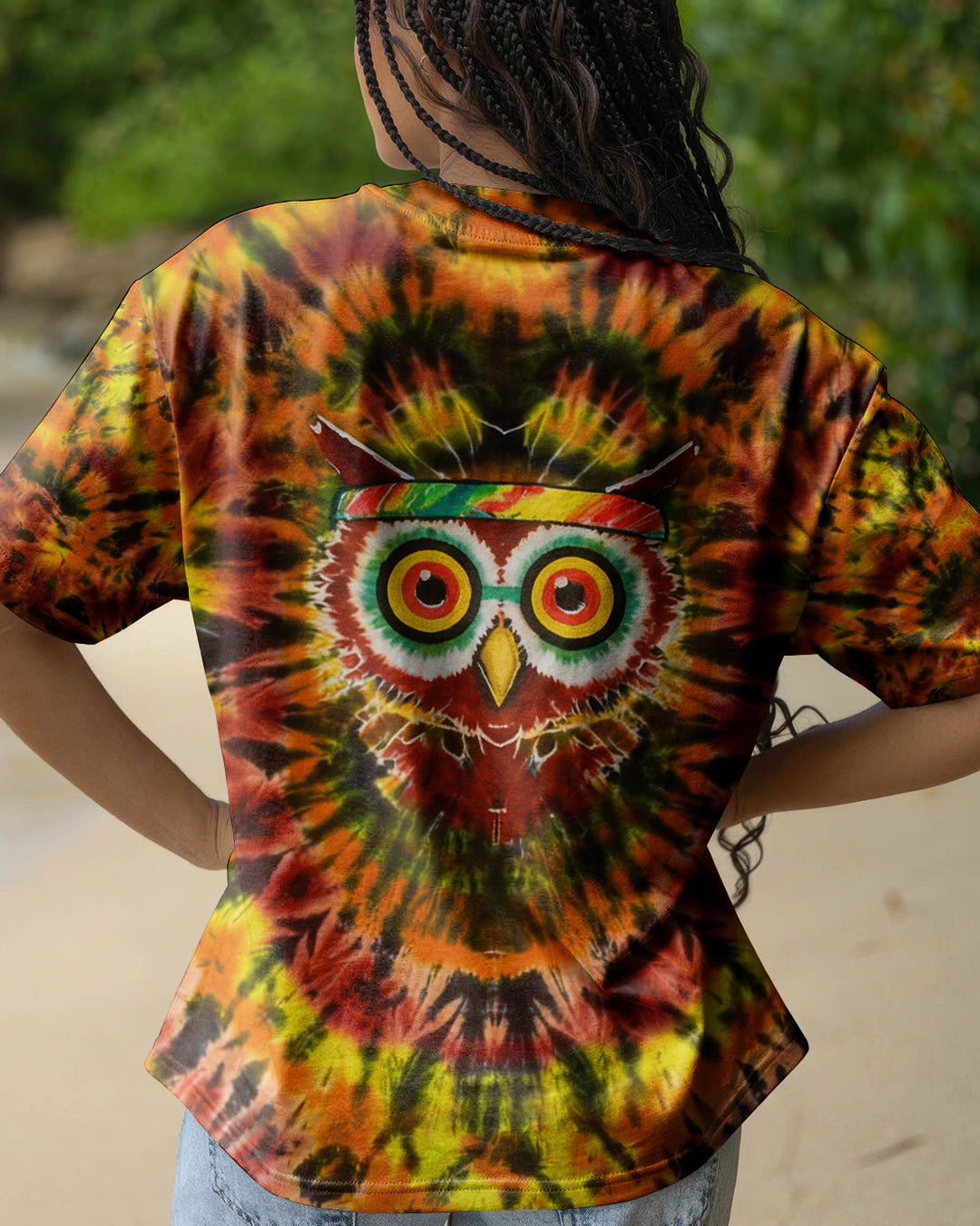 VIVID PSYCHEDELIC OWL ALL OVER PRINT - YHHN2301262