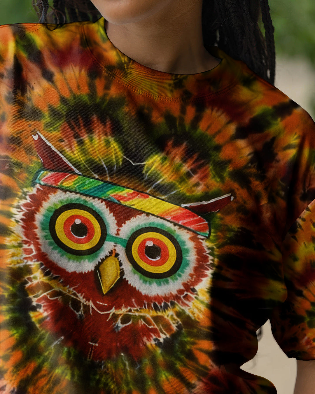 VIVID PSYCHEDELIC OWL ALL OVER PRINT - YHHN2301262