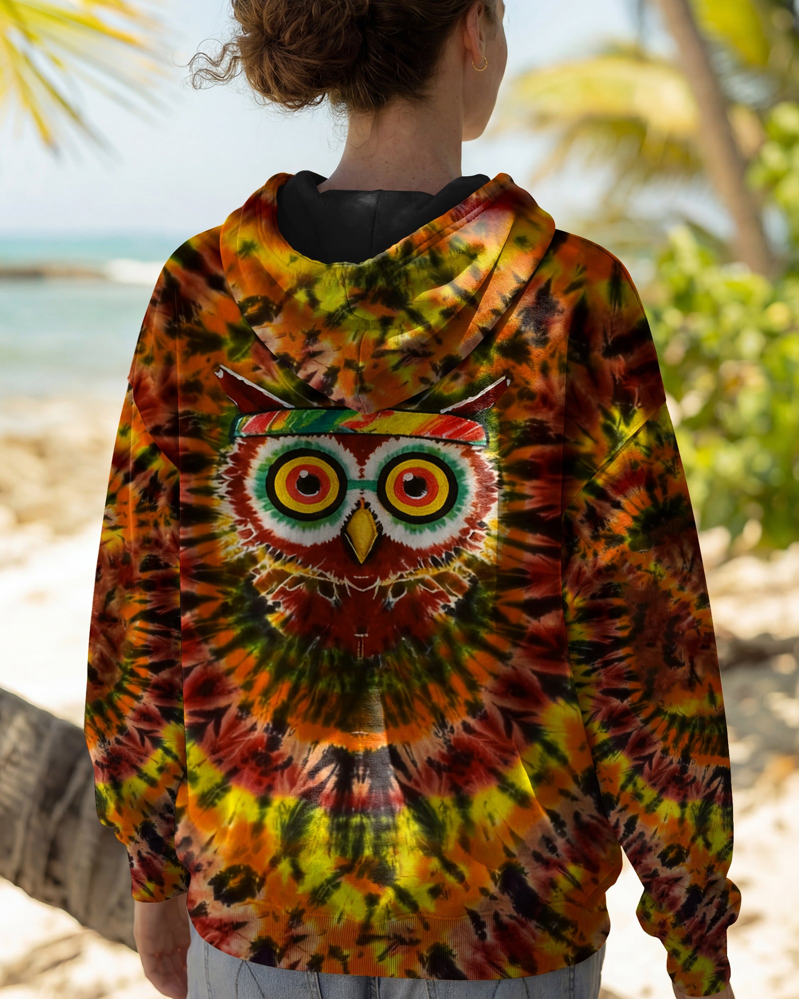 VIVID PSYCHEDELIC OWL ALL OVER PRINT - YHHN2301262