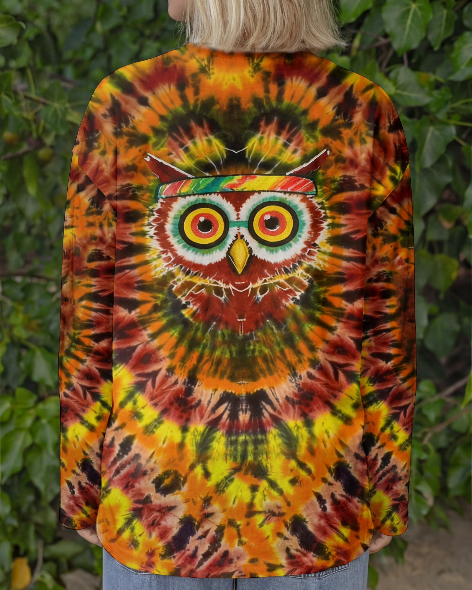VIVID PSYCHEDELIC OWL ALL OVER PRINT - YHHN2301262