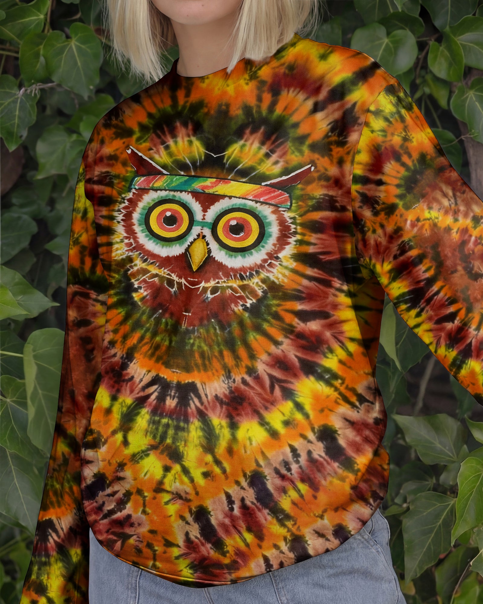VIVID PSYCHEDELIC OWL ALL OVER PRINT - YHHN2301262