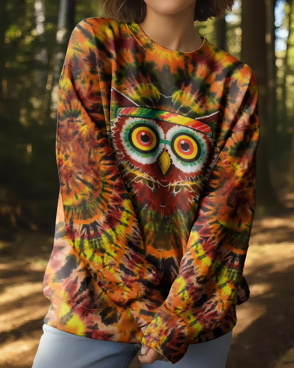VIVID PSYCHEDELIC OWL ALL OVER PRINT - YHHN2301262