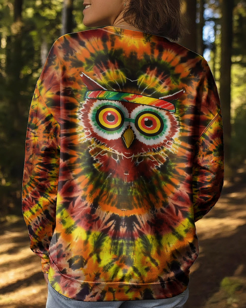 VIVID PSYCHEDELIC OWL ALL OVER PRINT - YHHN2301262