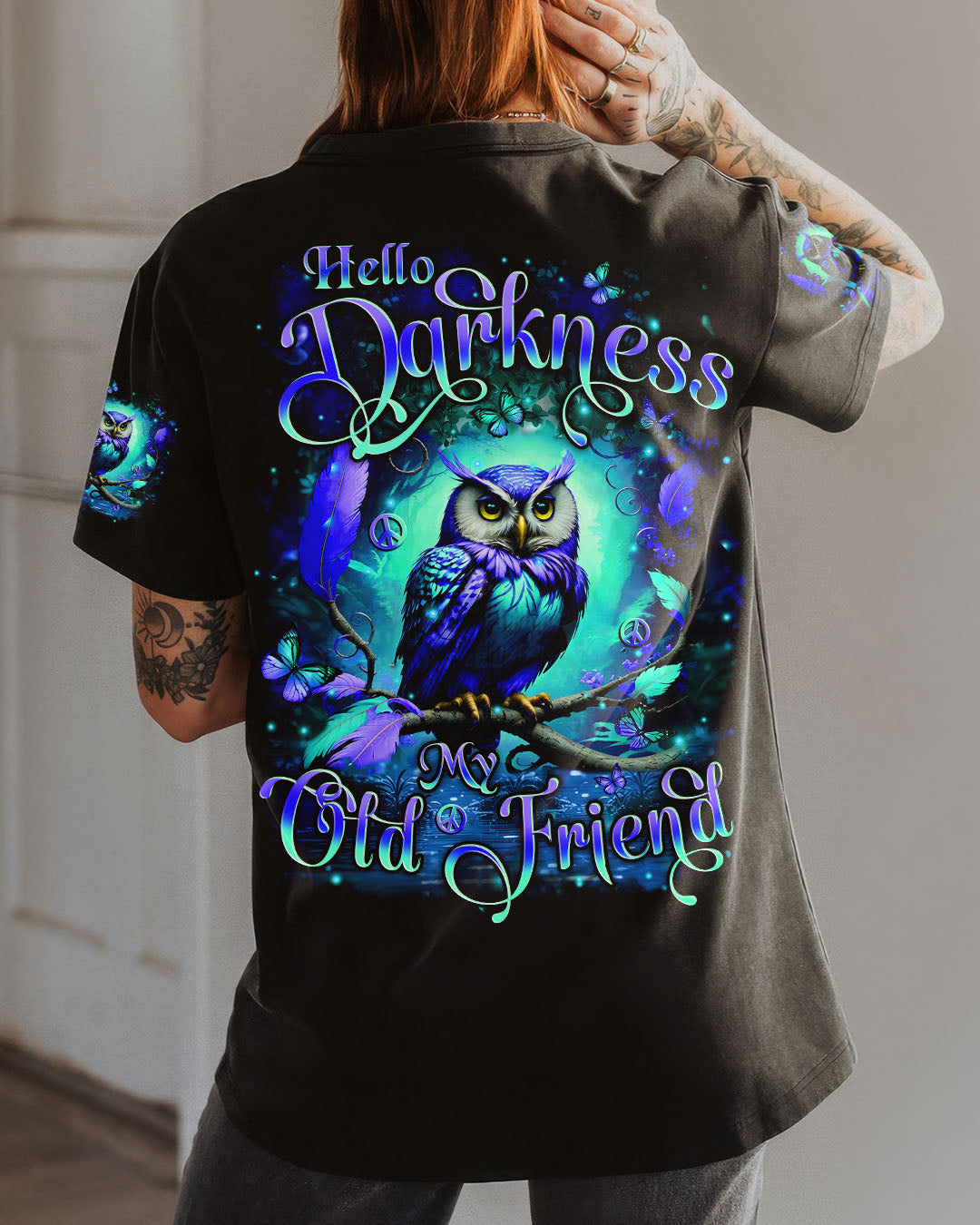 HELLO DARKNESS MY OLD FRIEND OWL ALL OVER PRINT - YHHN2508252