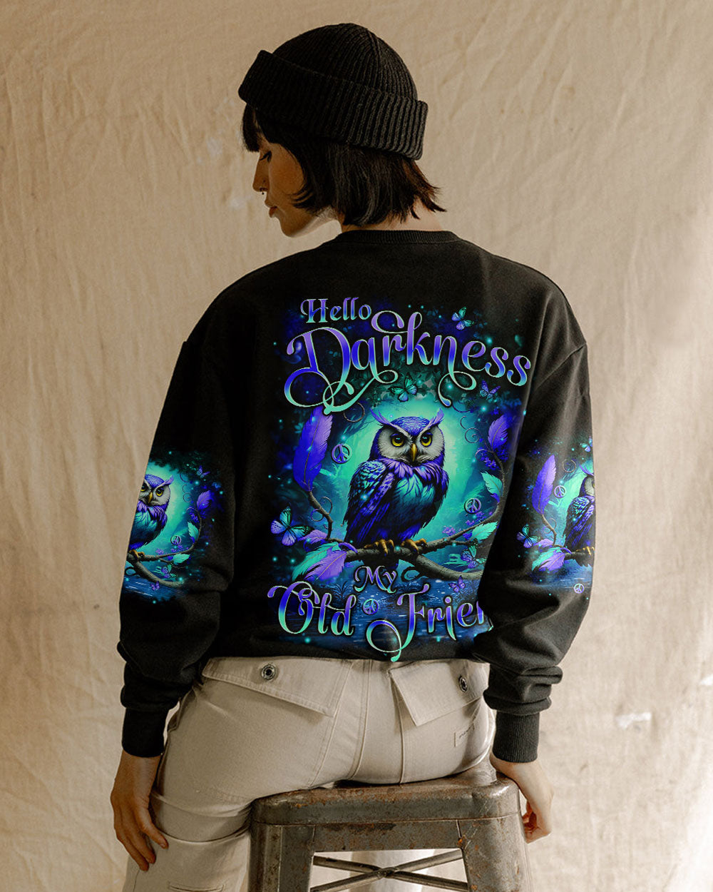 HELLO DARKNESS MY OLD FRIEND OWL ALL OVER PRINT - YHHN2508252