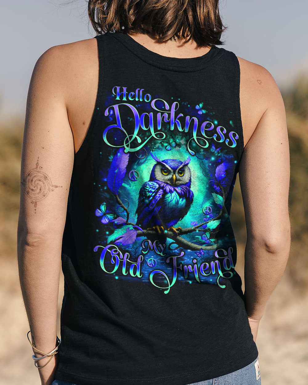 HELLO DARKNESS MY OLD FRIEND OWL ALL OVER PRINT - YHHN2508252