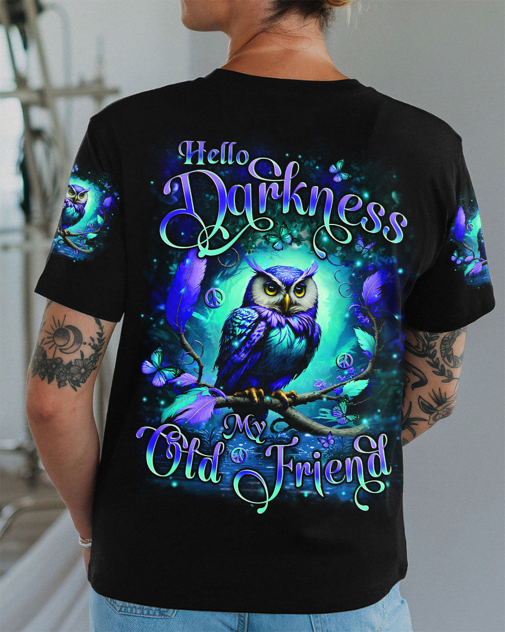 HELLO DARKNESS MY OLD FRIEND OWL ALL OVER PRINT - YHHN2508252