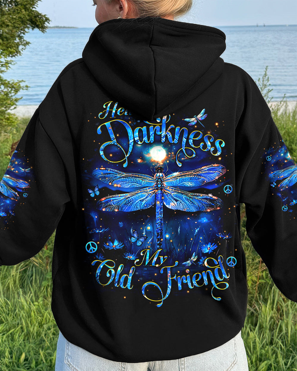 HELLO DARKNESS MY OLD FRIEND DRAGONFLY ALL OVER PRINT - YHHN2512253