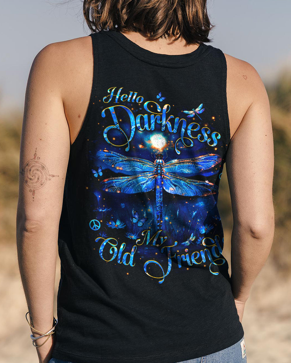 HELLO DARKNESS MY OLD FRIEND DRAGONFLY ALL OVER PRINT - YHHN2512253