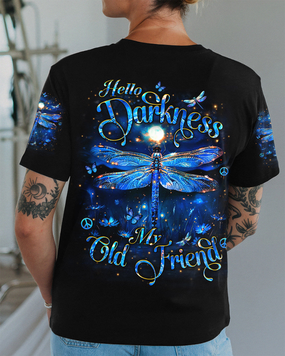 HELLO DARKNESS MY OLD FRIEND DRAGONFLY ALL OVER PRINT - YHHN2512253