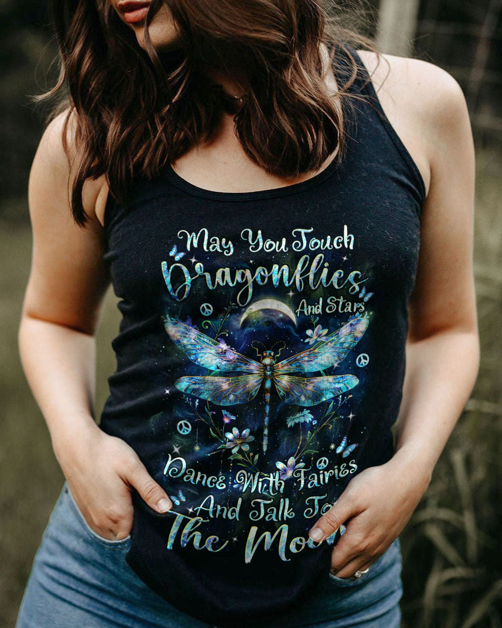 MAY YOU TOUCH DRAGONFLIES AND STARS ALL OVER PRINT - YHHN2602243