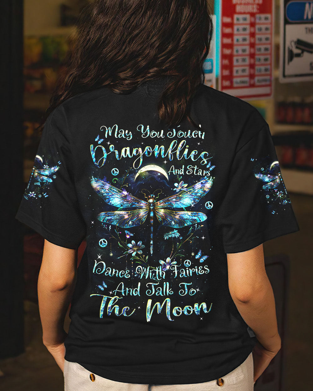 MAY YOU TOUCH DRAGONFLIES AND STARS ALL OVER PRINT - YHHN2602243