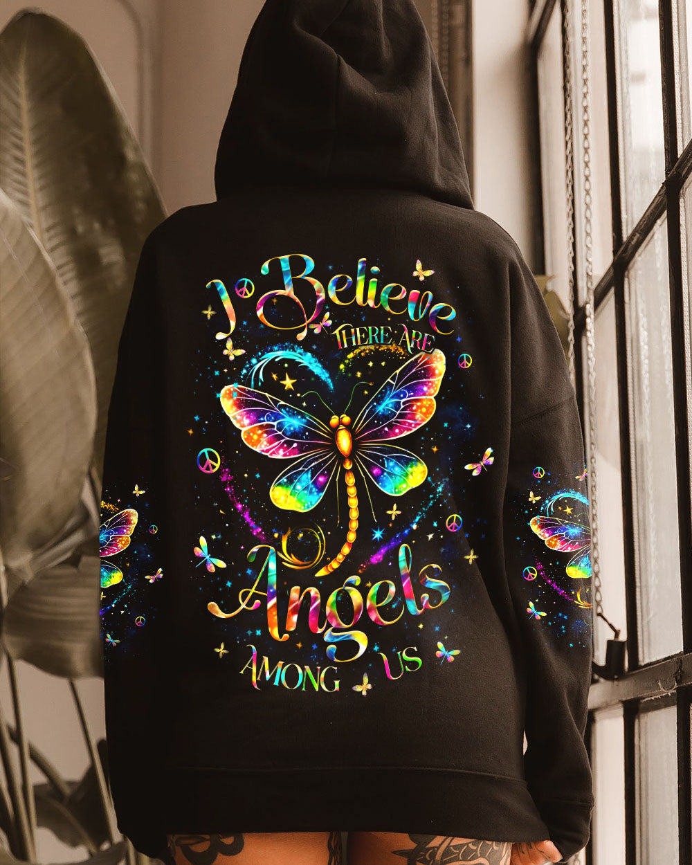 I BELIEVE THERE ARE ANGELS AMONG US DRAGONFLY ALL OVER PRINT - YHHN2611253