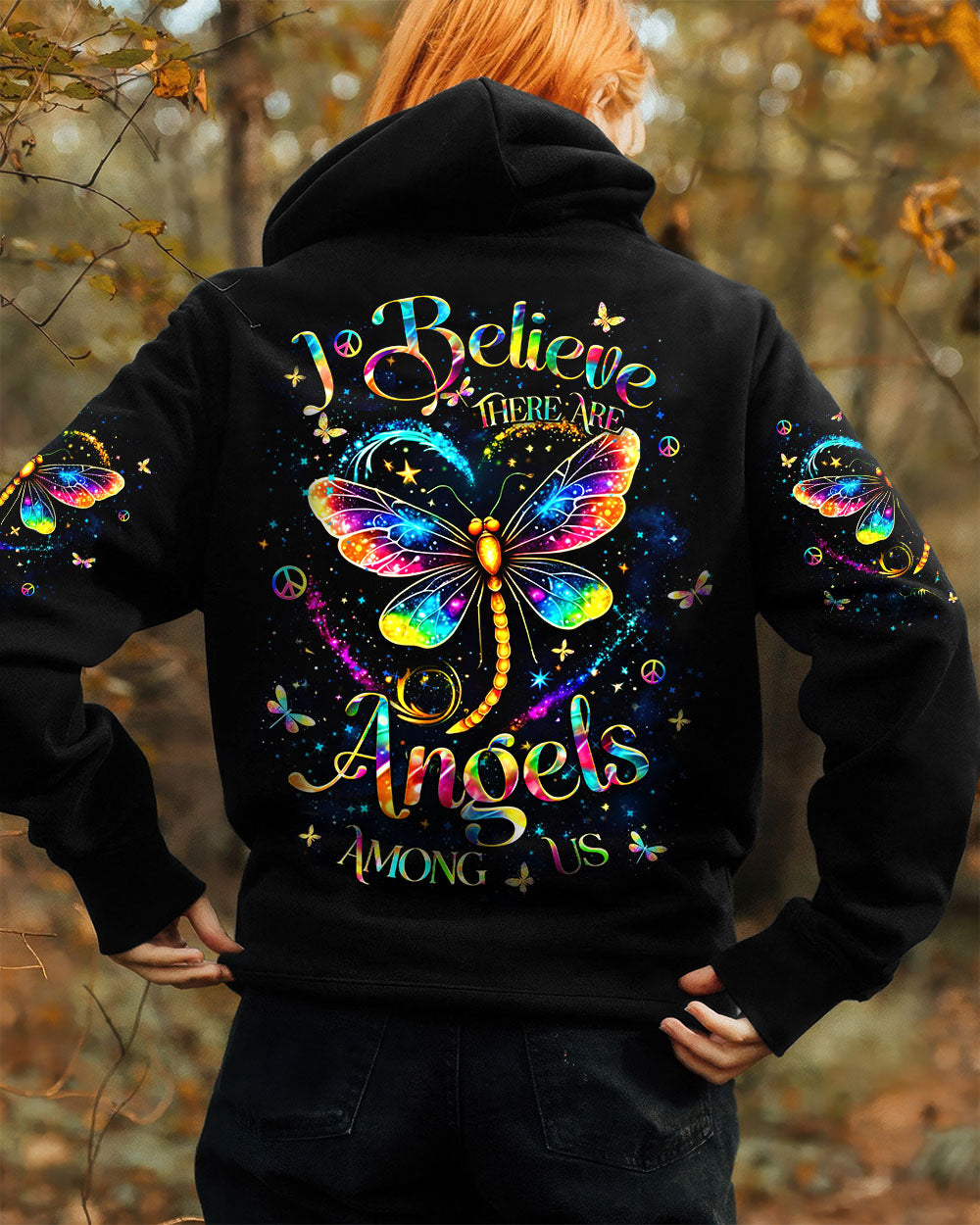 I BELIEVE THERE ARE ANGELS AMONG US DRAGONFLY ALL OVER PRINT - YHHN2611253