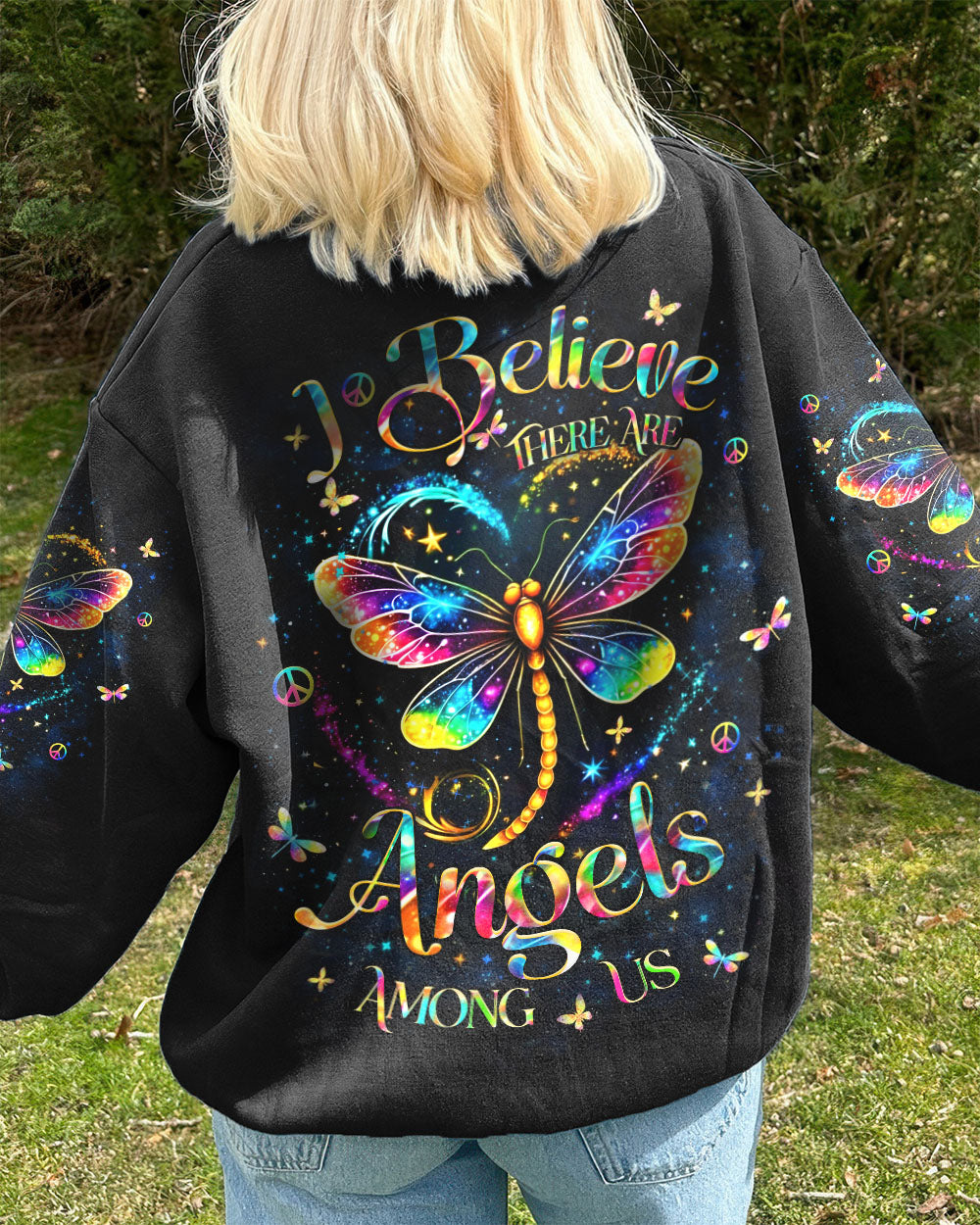 I BELIEVE THERE ARE ANGELS AMONG US DRAGONFLY ALL OVER PRINT - YHHN2611253