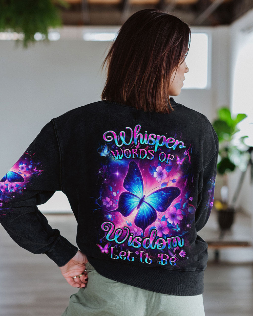 WHISPER WORDS OF WISDOM LET IT BE BUTTERFLY ALL OVER PRINT - YHHN2612243