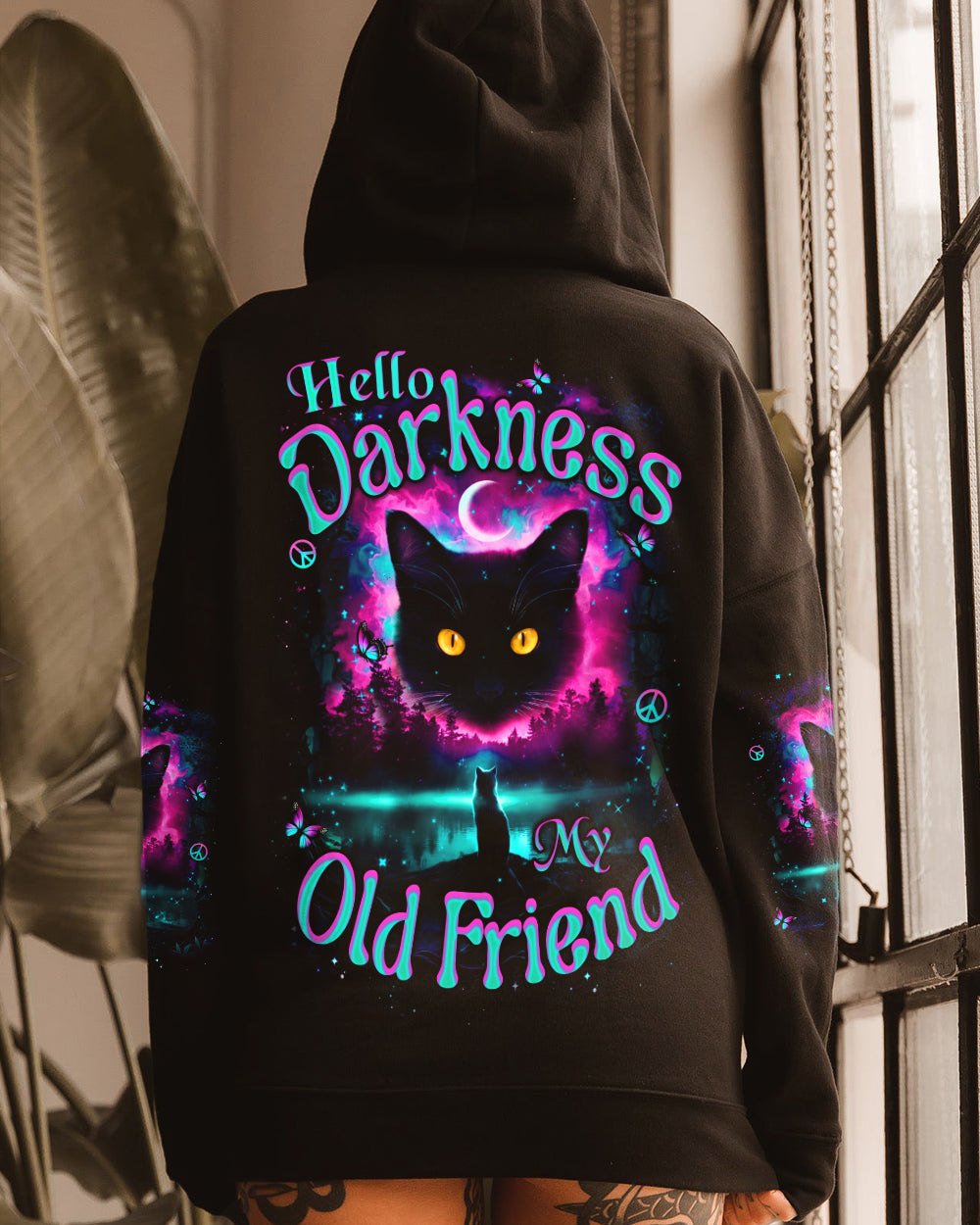 HELLO DARKNESS MY OLD FRIEND CAT ALL OVER PRINT - YHHN2701261