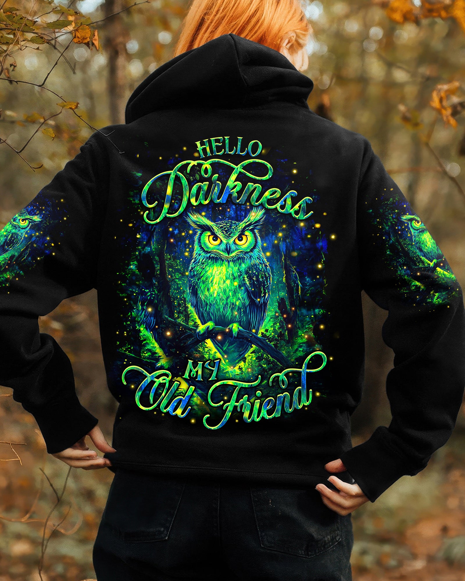 HELLO DARKNESS MY OLD FRIEND OWL ALL OVER PRINT - YHHN2801261