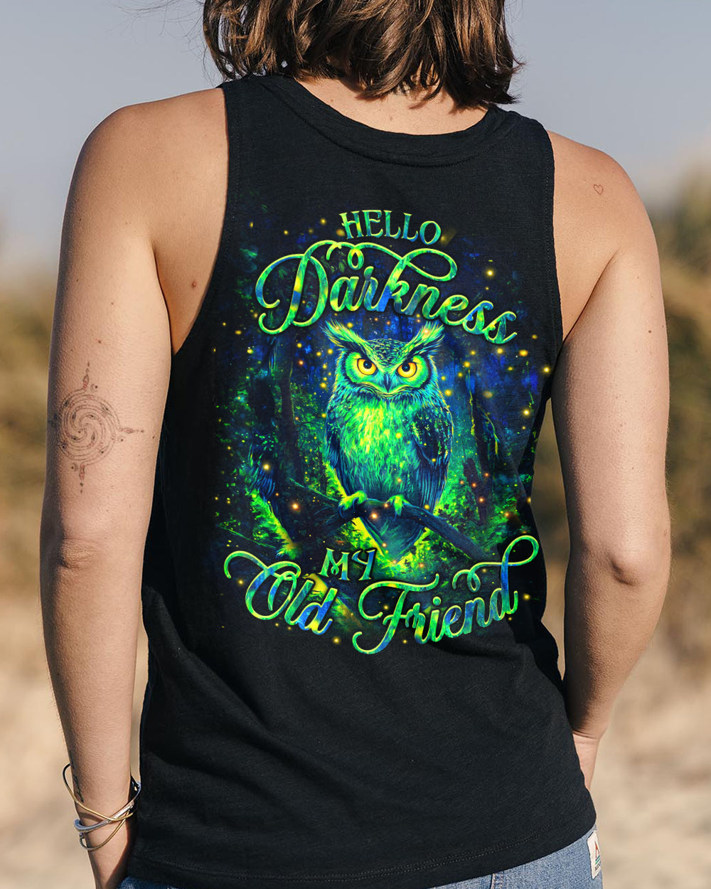 HELLO DARKNESS MY OLD FRIEND OWL ALL OVER PRINT - YHHN2801261
