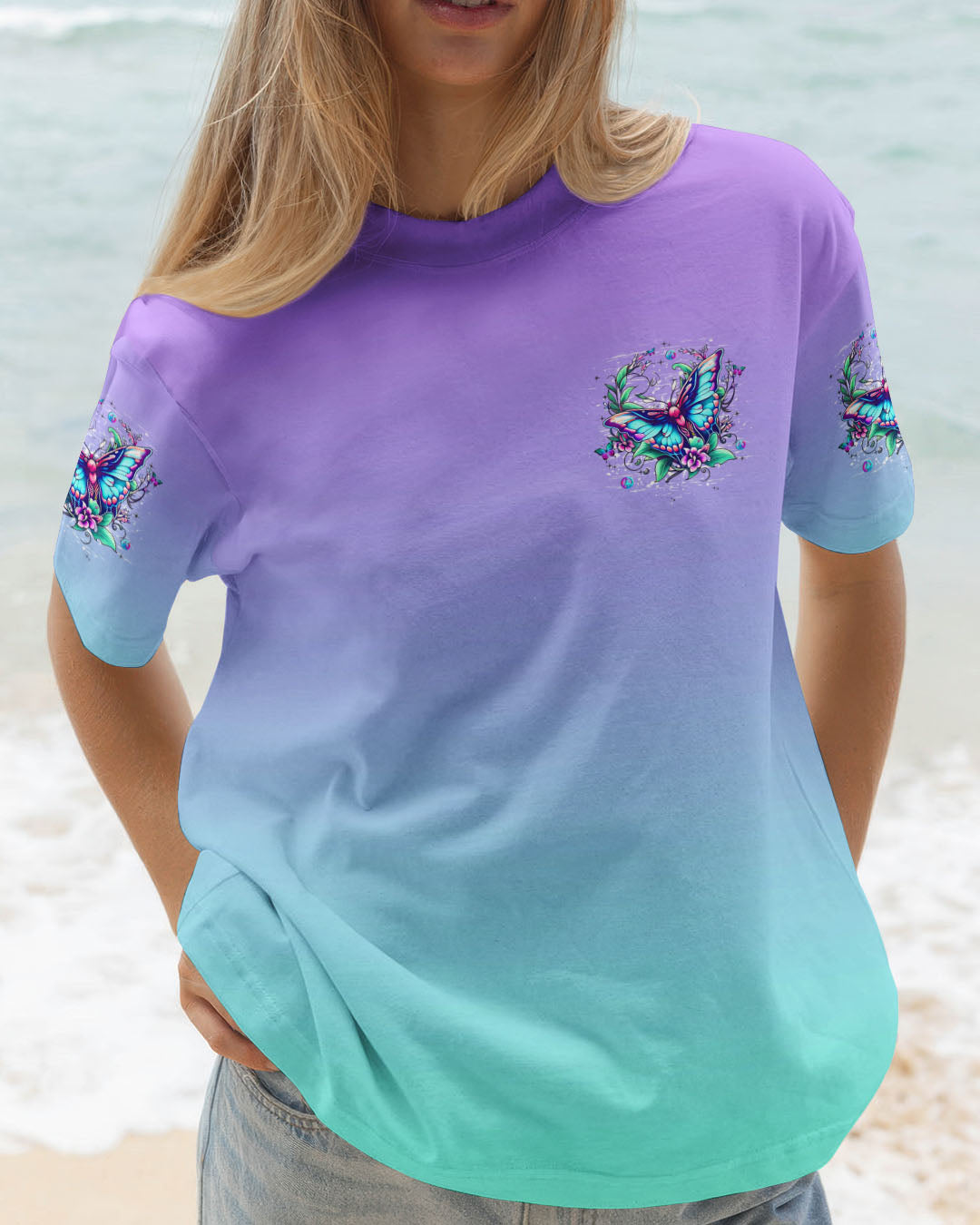JUST BREATHE BUTTERFLY ALL OVER PRINT - YHHN2811253