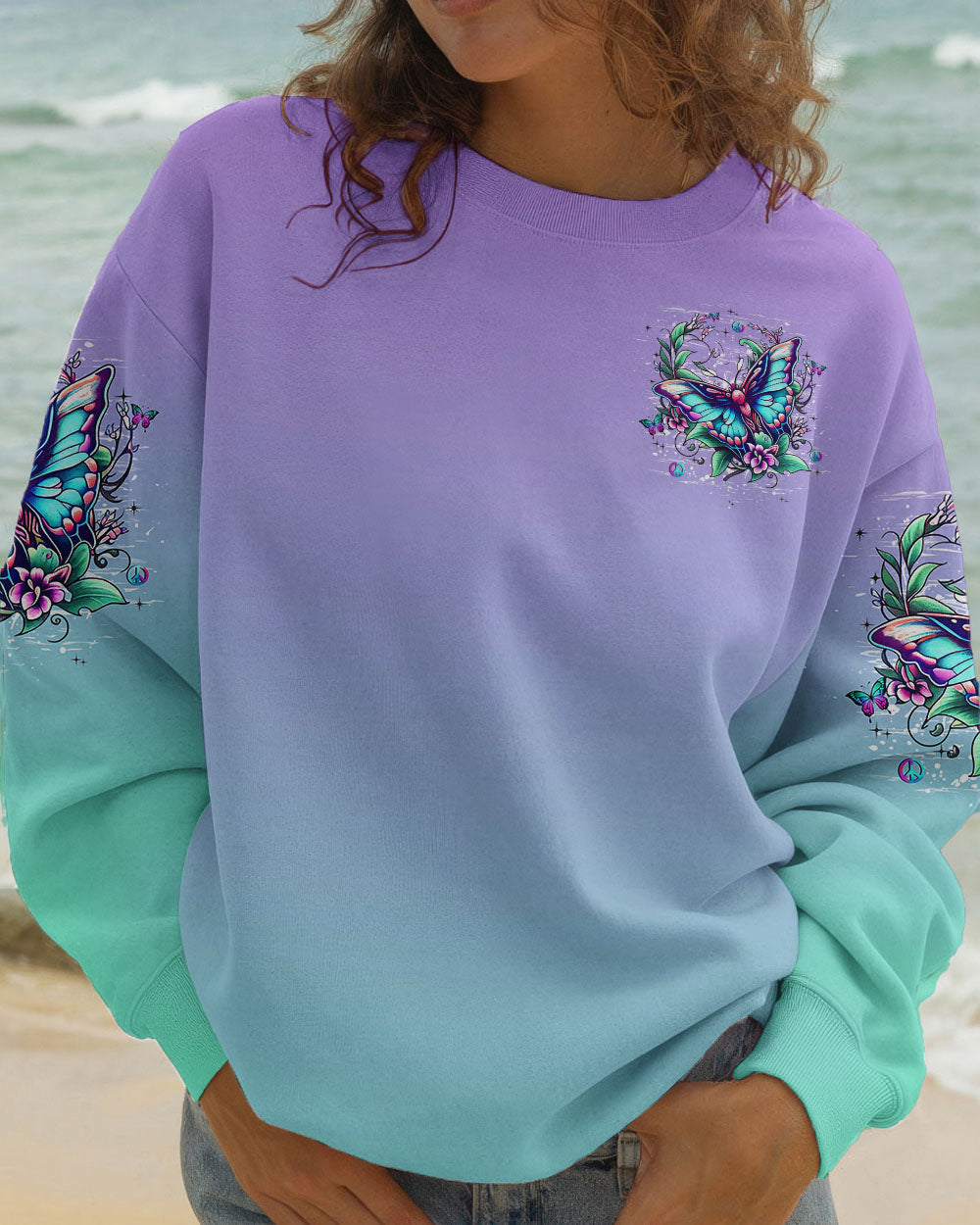 JUST BREATHE BUTTERFLY ALL OVER PRINT - YHHN2811253
