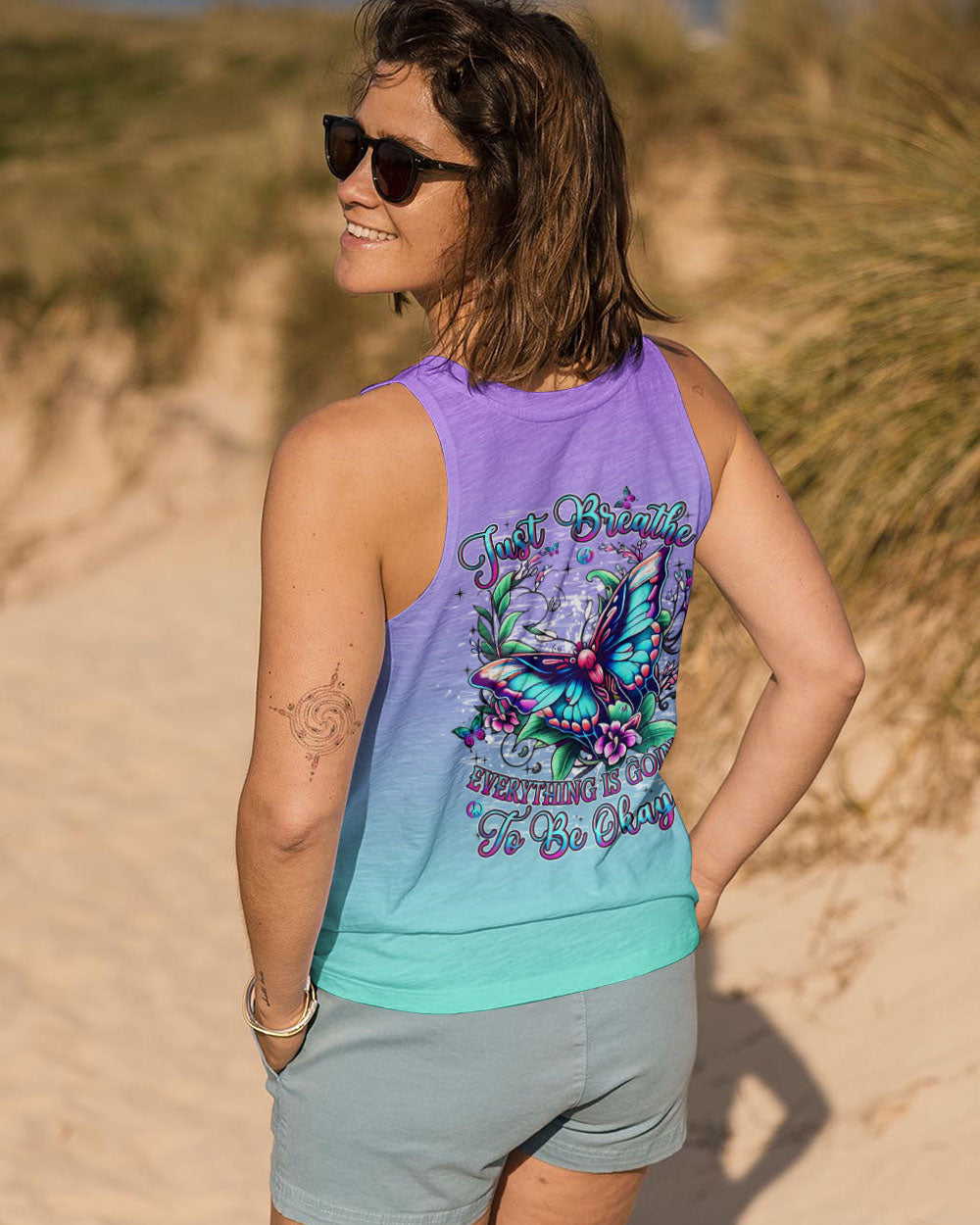 JUST BREATHE BUTTERFLY ALL OVER PRINT - YHHN2811253
