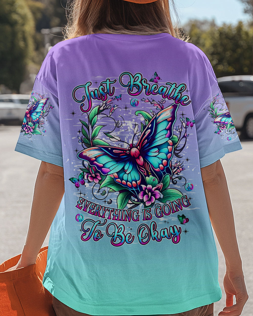 JUST BREATHE BUTTERFLY ALL OVER PRINT - YHHN2811253