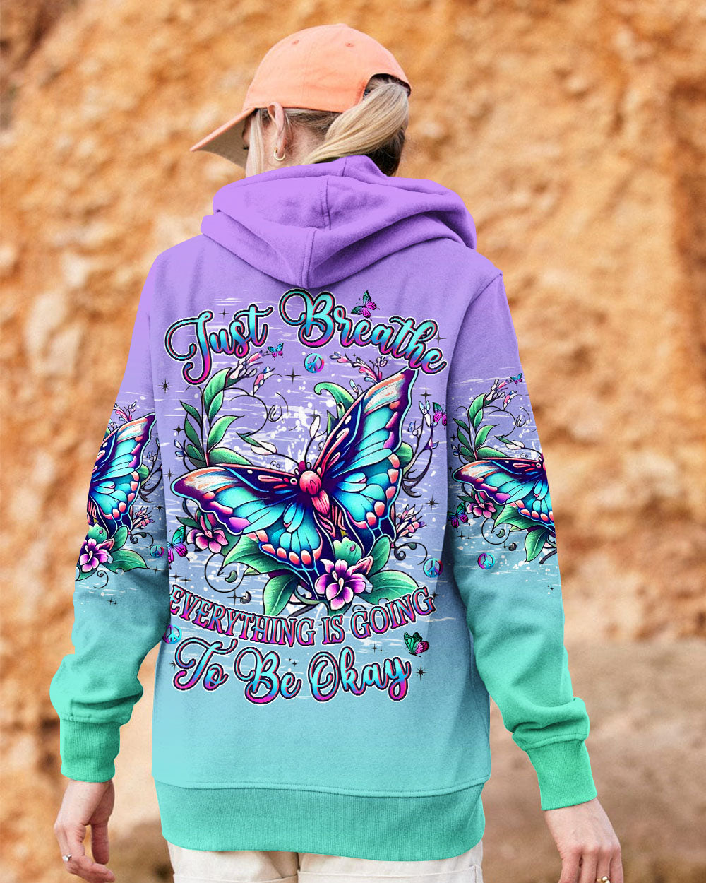 JUST BREATHE BUTTERFLY ALL OVER PRINT - YHHN2811253