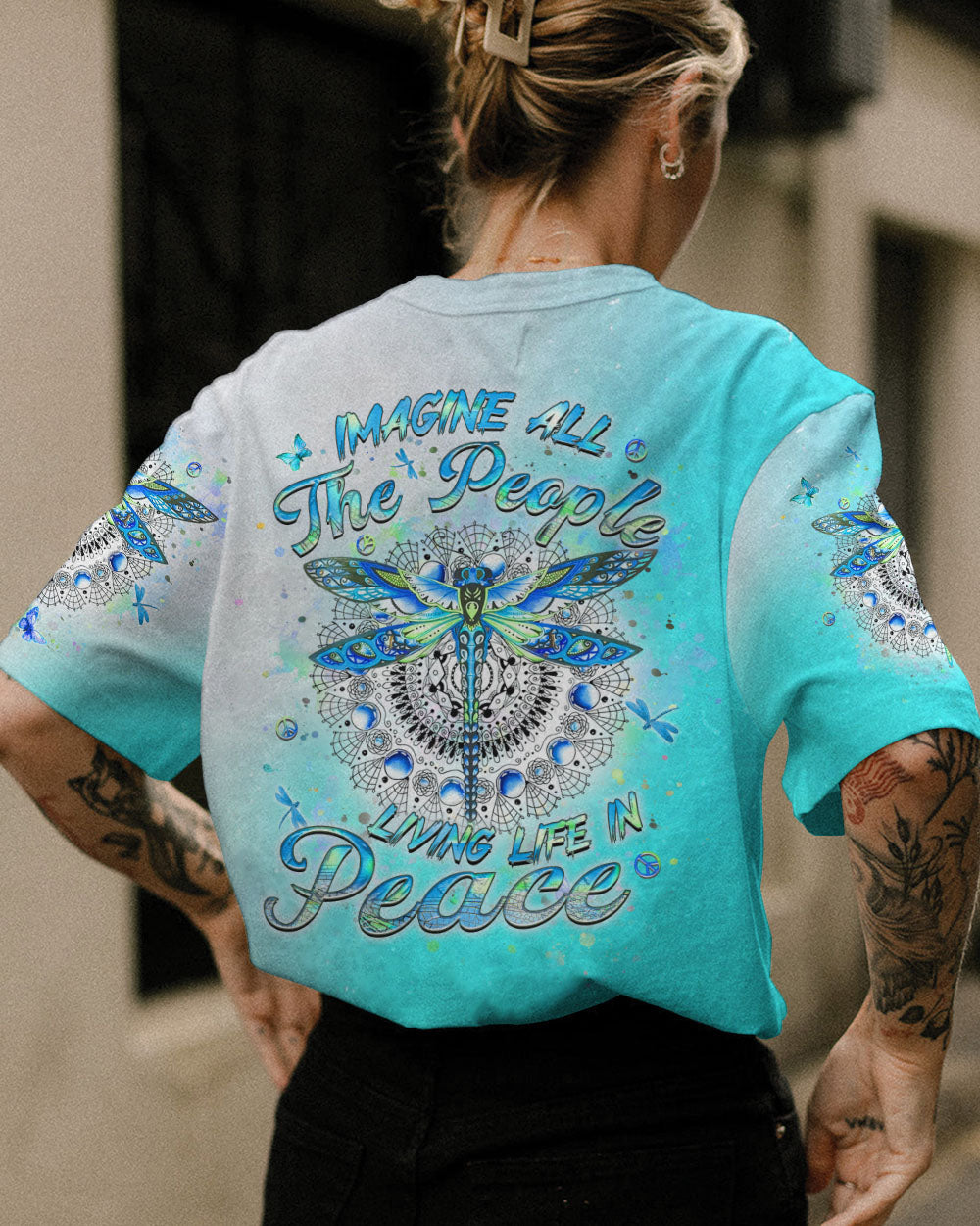 IMAGINE ALL THE PEOPLE LIVING LIFE IN PEACE ALL OVER PRINT - YHHN2902244