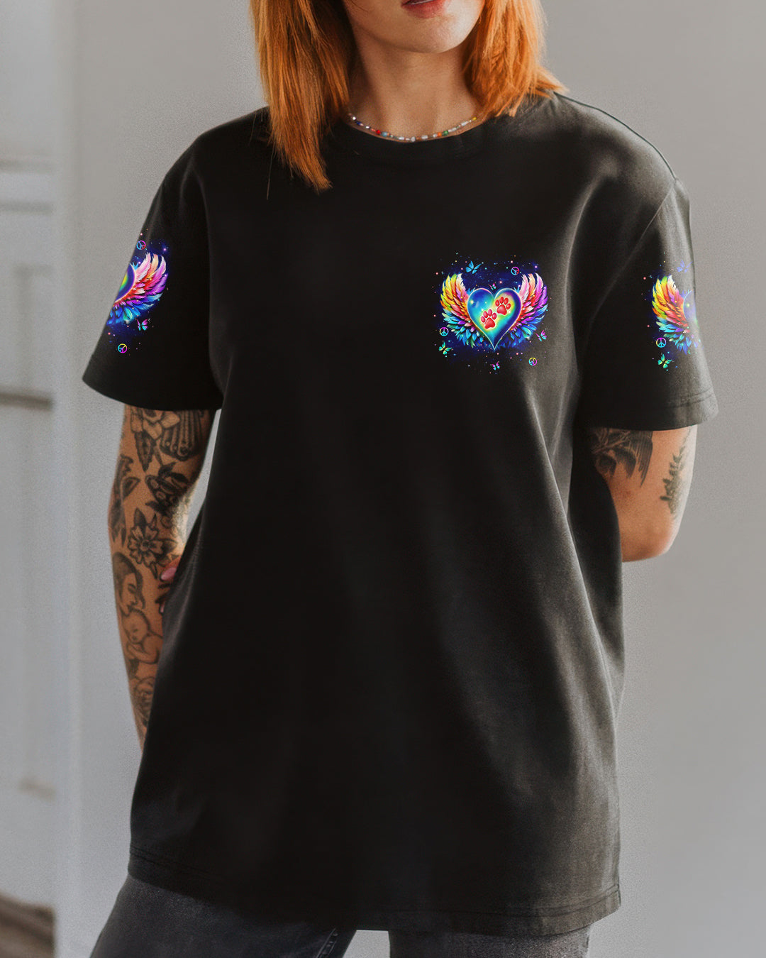 I BELIEVE THERE ARE ANGELS AMONG US PAW PRINT ALL OVER PRINT - YHHN2912253