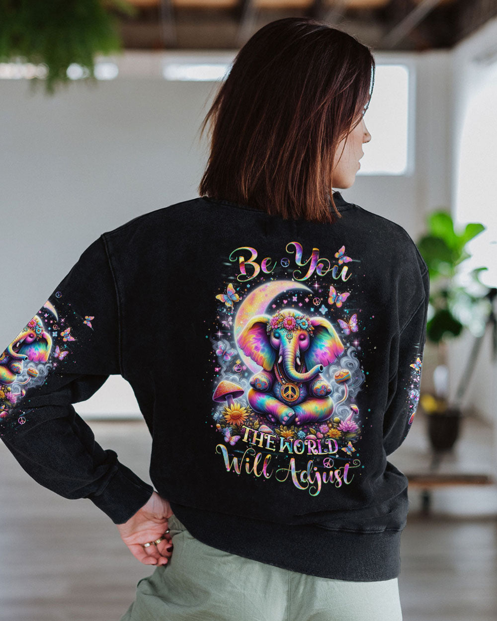 BE YOU THE WORLD WILL ADJUST ALL OVER PRINT - YHHN3003241
