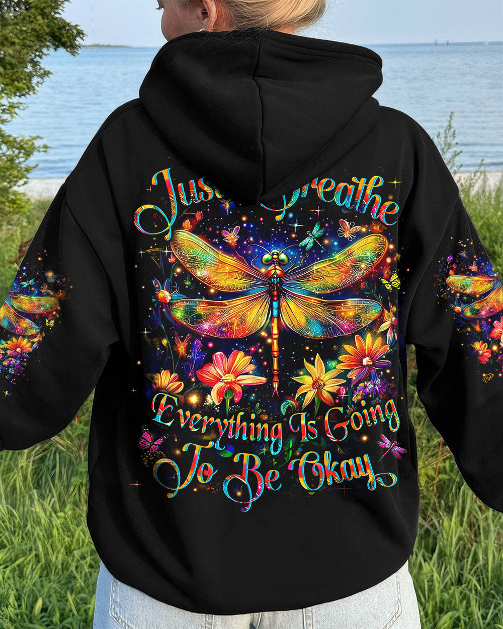 JUST BREATHE DRAGONFLY ALL OVER PRINT - YHHN3009251