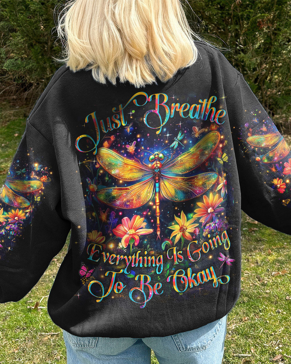 JUST BREATHE DRAGONFLY ALL OVER PRINT - YHHN3009251