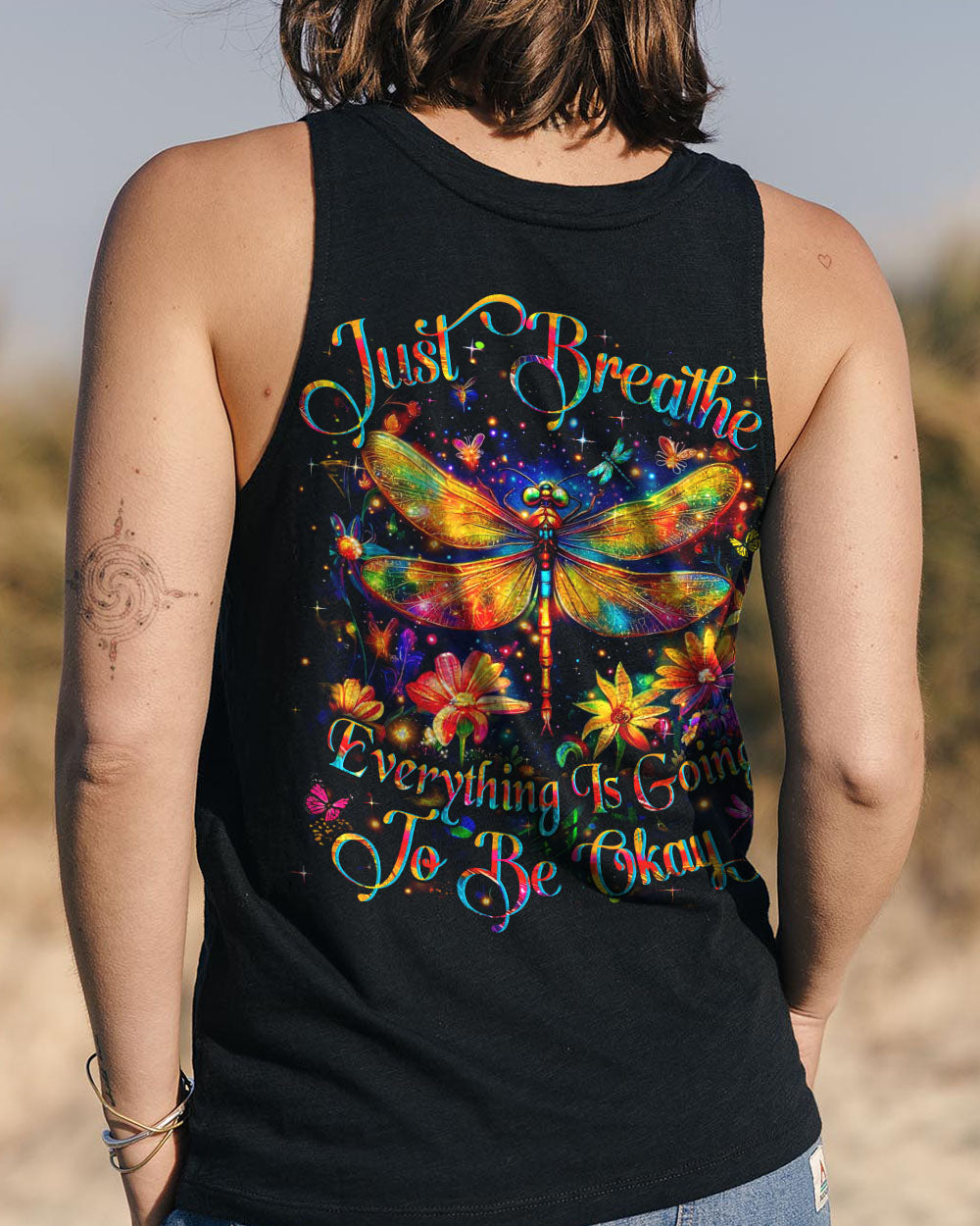 JUST BREATHE DRAGONFLY ALL OVER PRINT - YHHN3009251