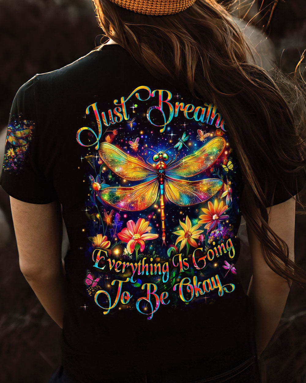 JUST BREATHE DRAGONFLY ALL OVER PRINT - YHHN3009251