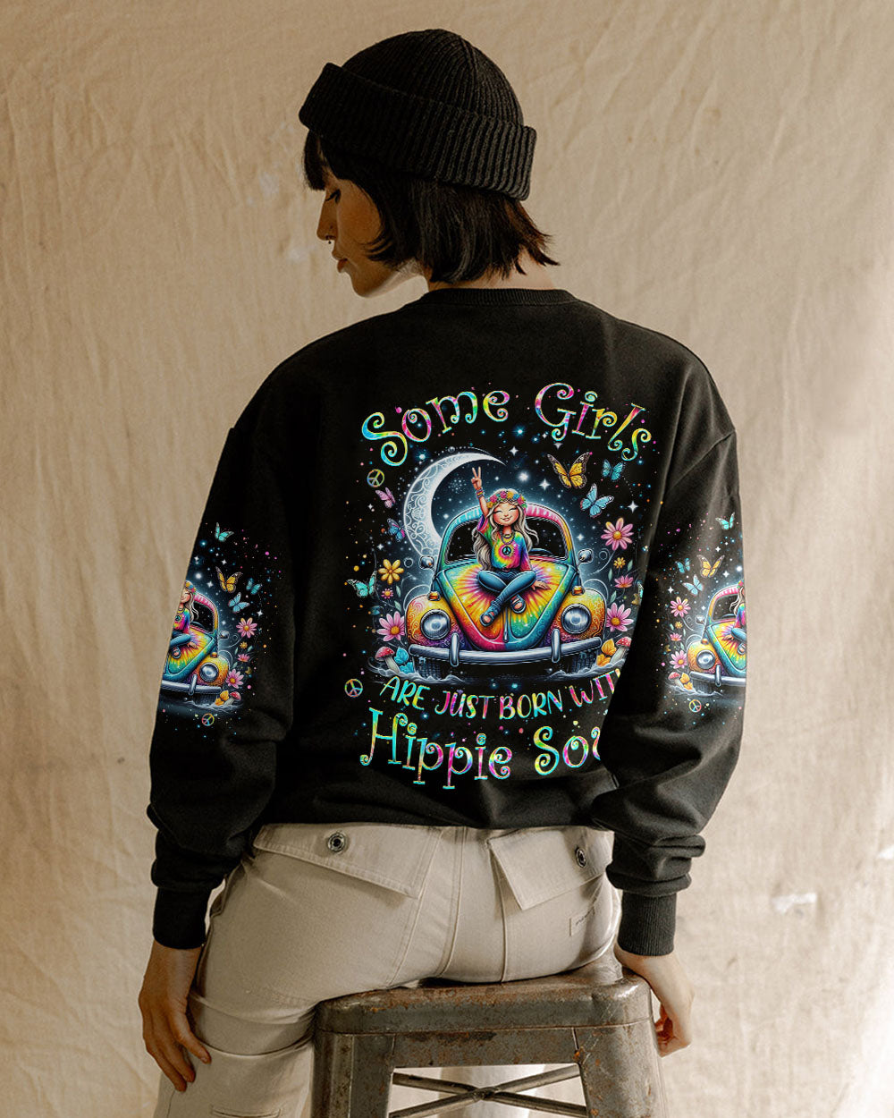 SOME GIRLS ARE JUST BORN WITH HIPPIE SOULS ALL OVER PRINT - YHKD0104244