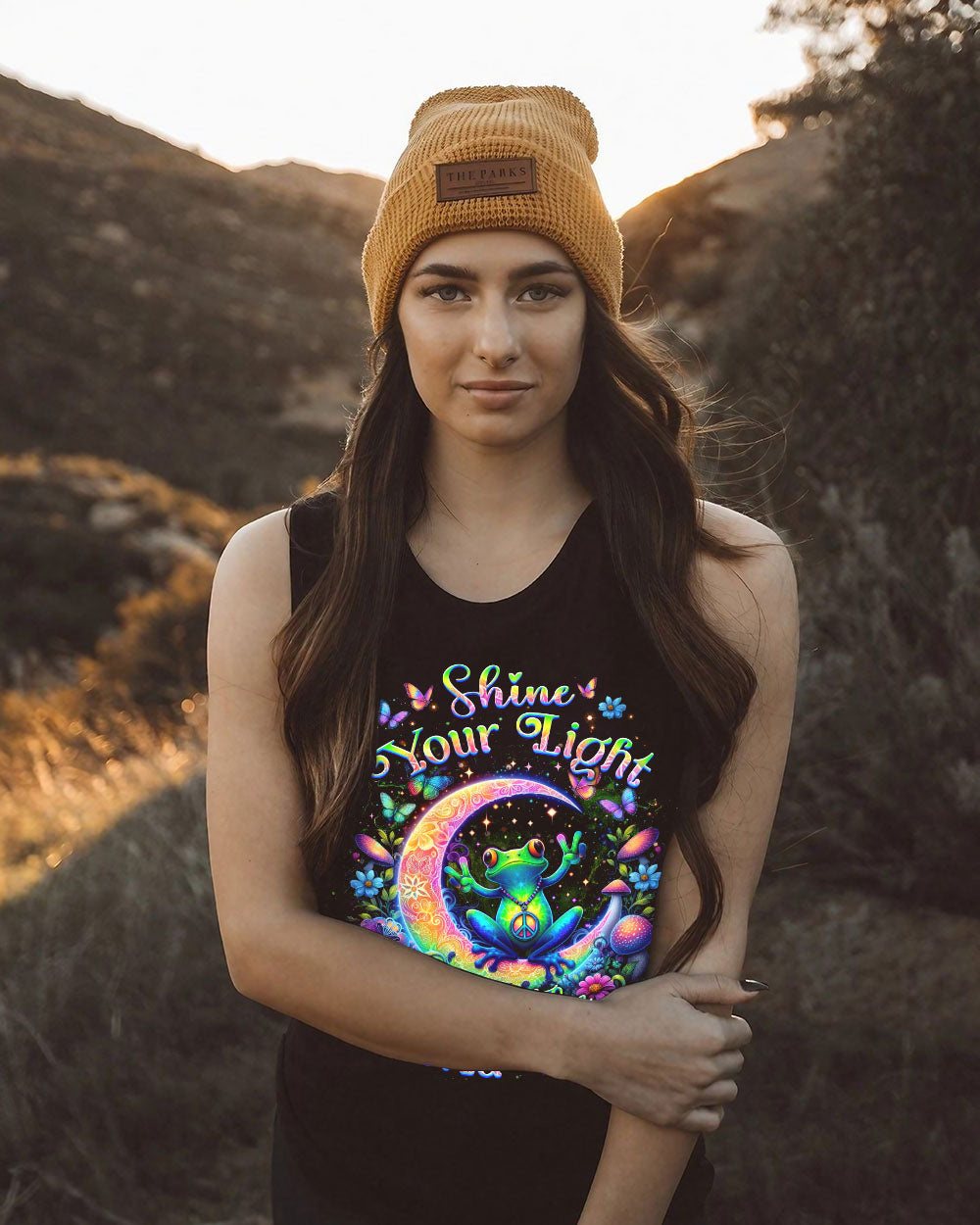 SHINE YOUR LIGHT FOR THE WORLD TO SEE FROG ALL OVER PRINT - YHKD0304242