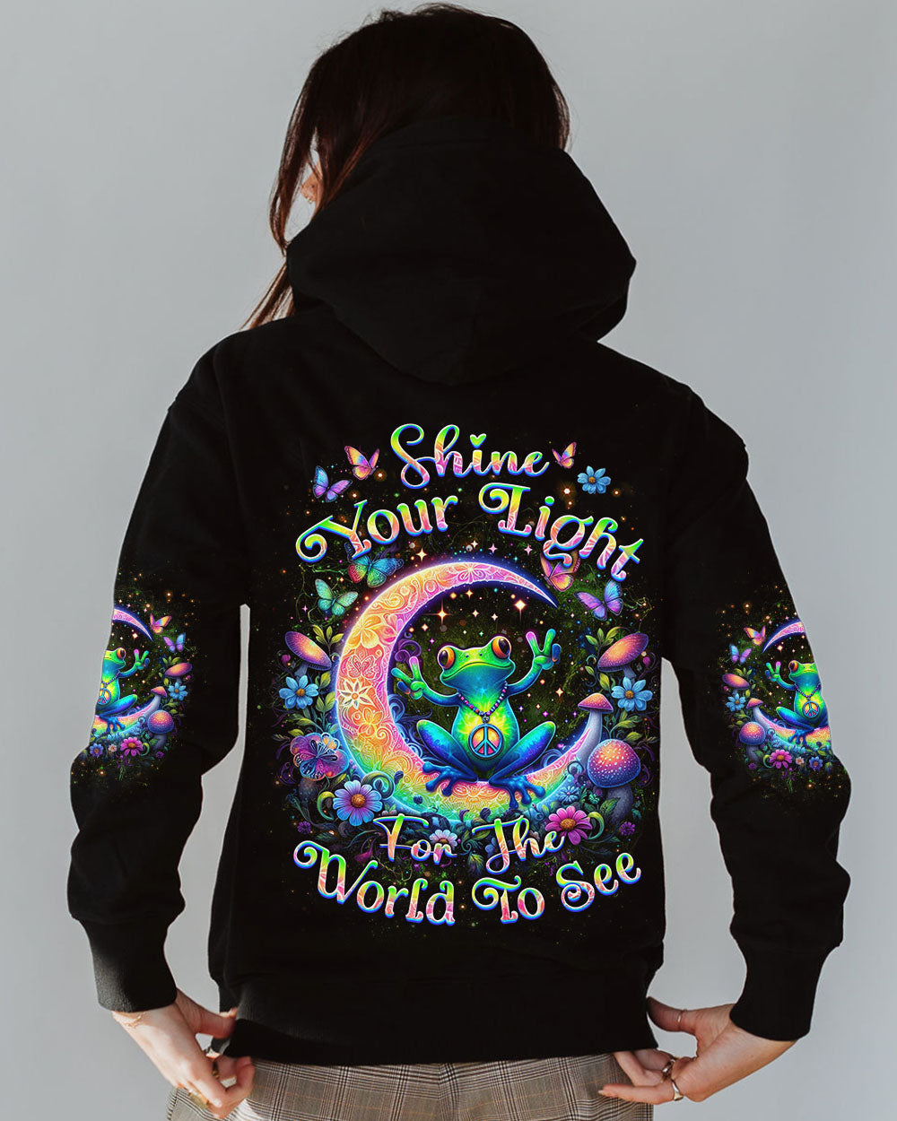 SHINE YOUR LIGHT FOR THE WORLD TO SEE FROG ALL OVER PRINT - YHKD0304242