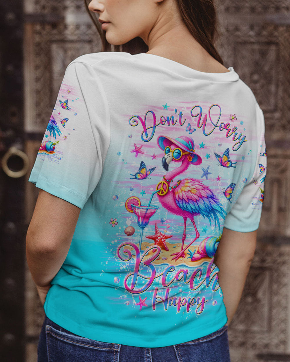 DON'T WORRY BEACH HAPPY ALL OVER PRINT - YHKD0306242