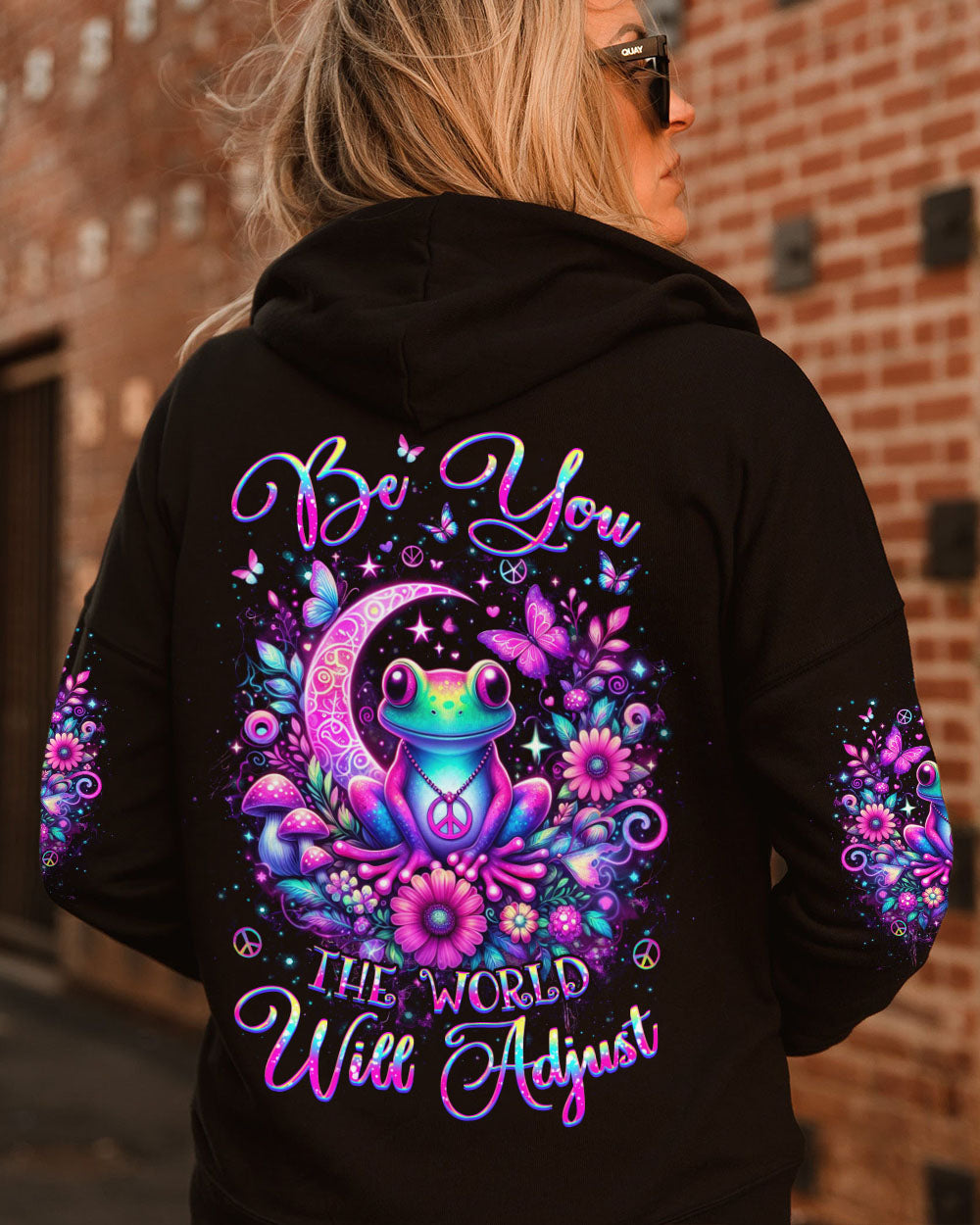 BE YOU THE WORLD WILL ADJUST FROG ALL OVER PRINT - YHKD0504245