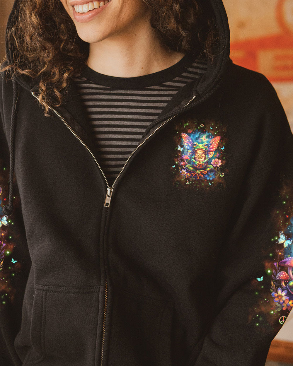 BE YOU THE WORLD WILL ADJUST FROG ALL OVER PRINT - YHKD0603241