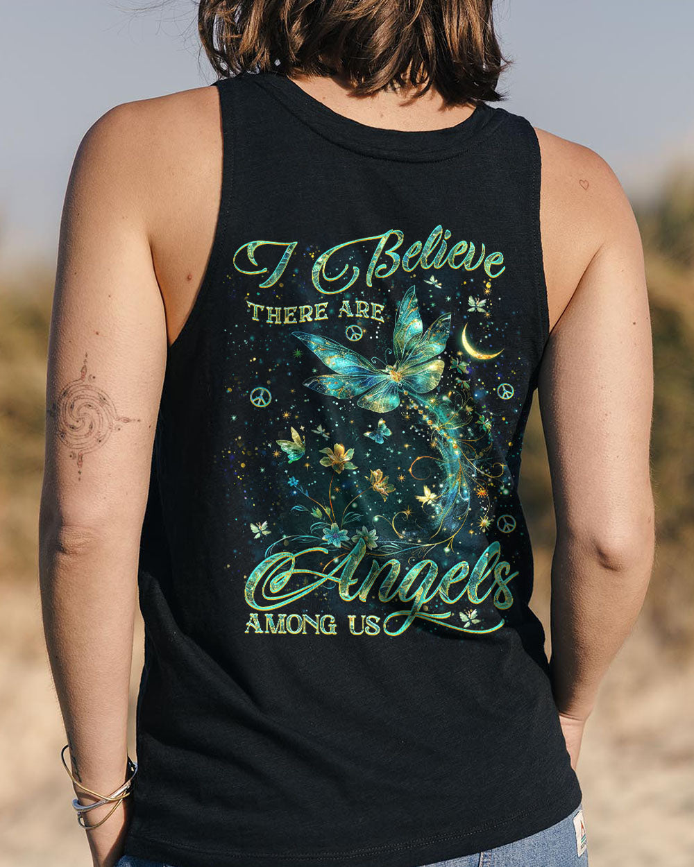 I BELIEVE THERE ARE ANGELS AMONG US DRAGONFLY ALL OVER PRINT - YHKD0803241